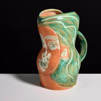 Large Pablo Picasso VISAGE DE FEMME Pitcher, Madoura (A.R. 192) - Sold for $15,360 on 05-20-2023 (Lot 637).jpg